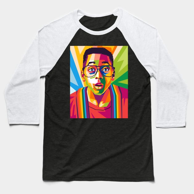 steve urkel wpap Baseball T-Shirt by cool pop art house